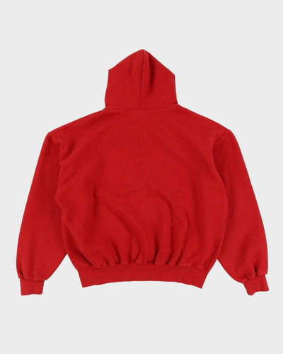 Vintage 90s Tommy Hilfiger Red Oversized Hoodie - XL