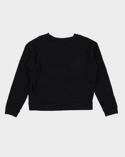 Betsey Johnson Black Loved Floral Print Sweatshirt - L