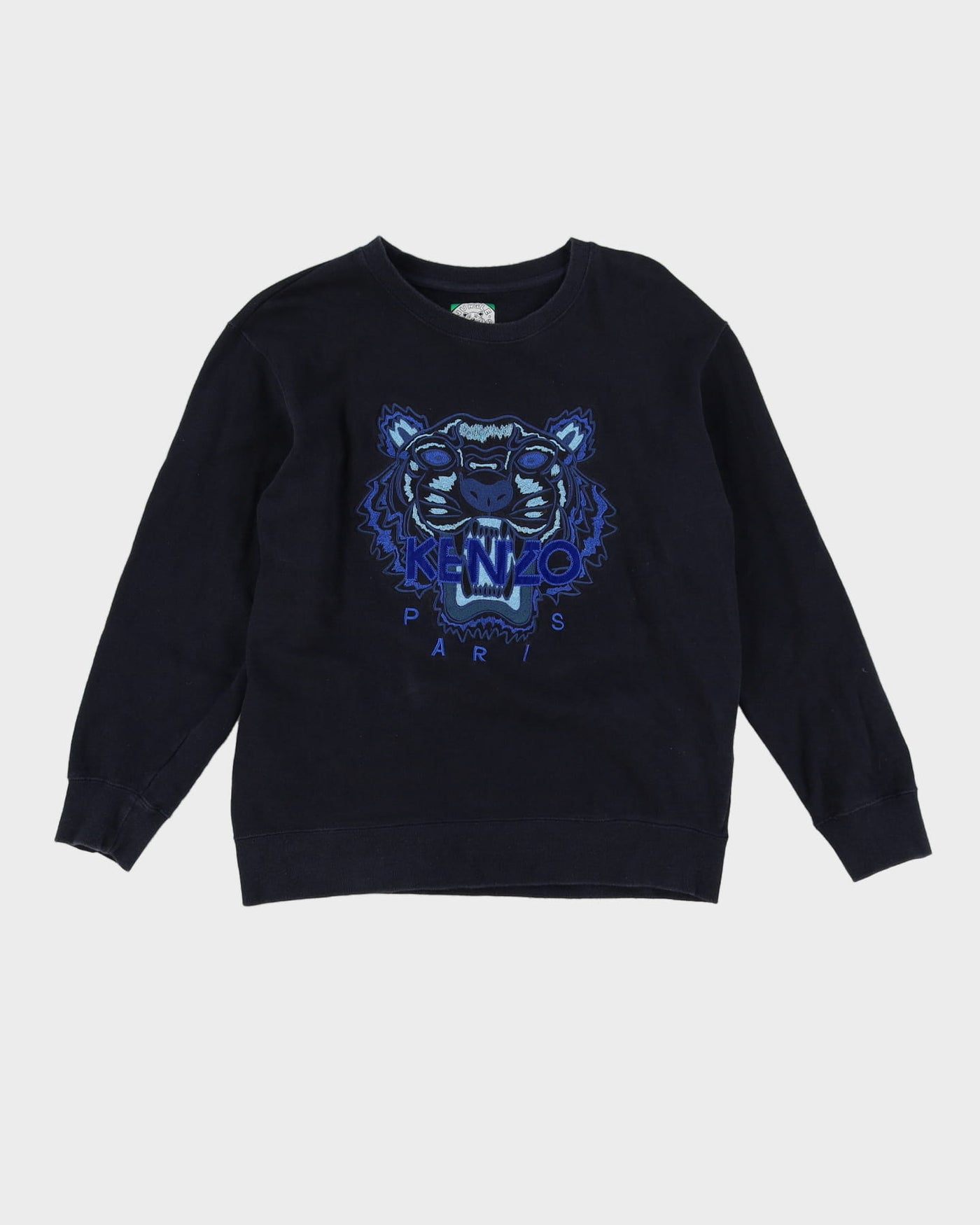 Kenzo Paris Navy Embroidered Tiger Graphic Sweatshirt - XL