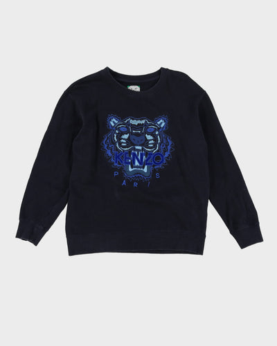 Kenzo Paris Navy Embroidered Tiger Graphic Sweatshirt - XL
