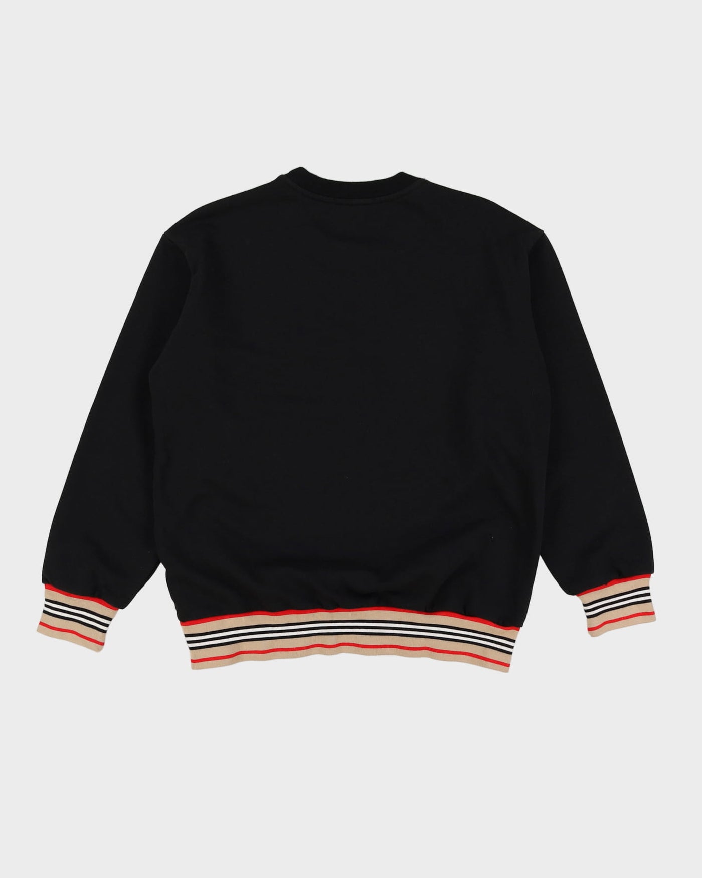 Burberry Black Nova Check Spell Out Designer Sweatshirt - XL