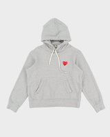 Comme Des Garcons Play CDG Grey Hoodie - L