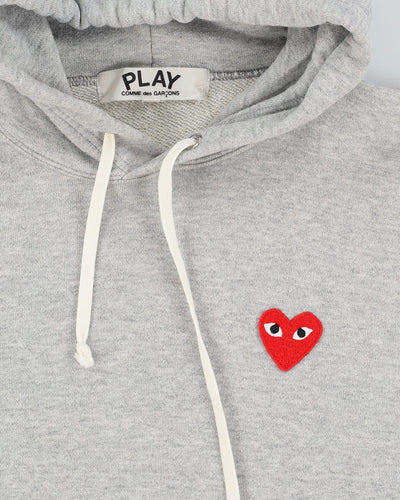 Comme Des Garcons Play CDG Grey Hoodie - L