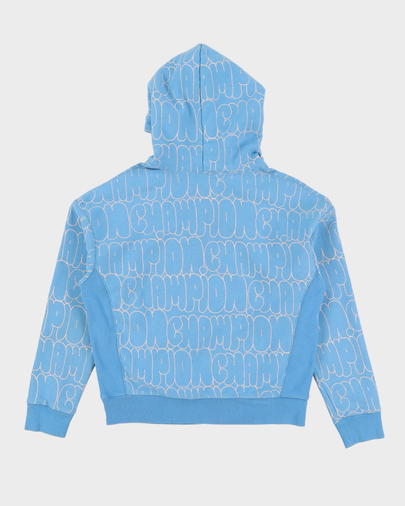 Vintage 90s Champion Blue All Over Print Graphic Sweatshirt - L