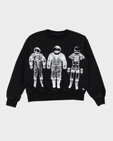 Chanel Spaceman / Astronaut Black Graphic Cropped Fit Sweatshirt - M
