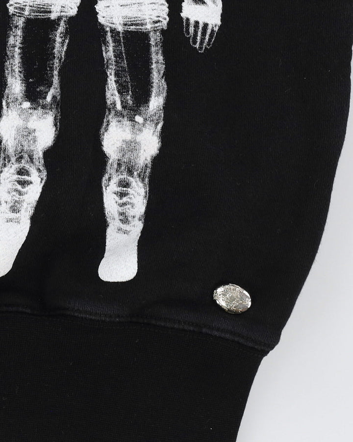 Chanel Spaceman / Astronaut Black Graphic Cropped Fit Sweatshirt - M