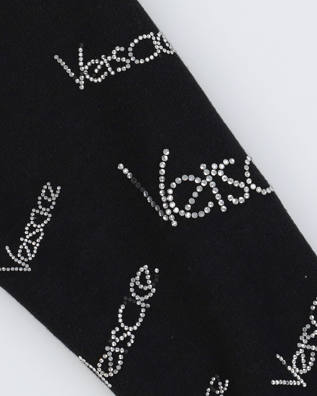 Versace All Over Shiny Logo Black Sweatshirt - S