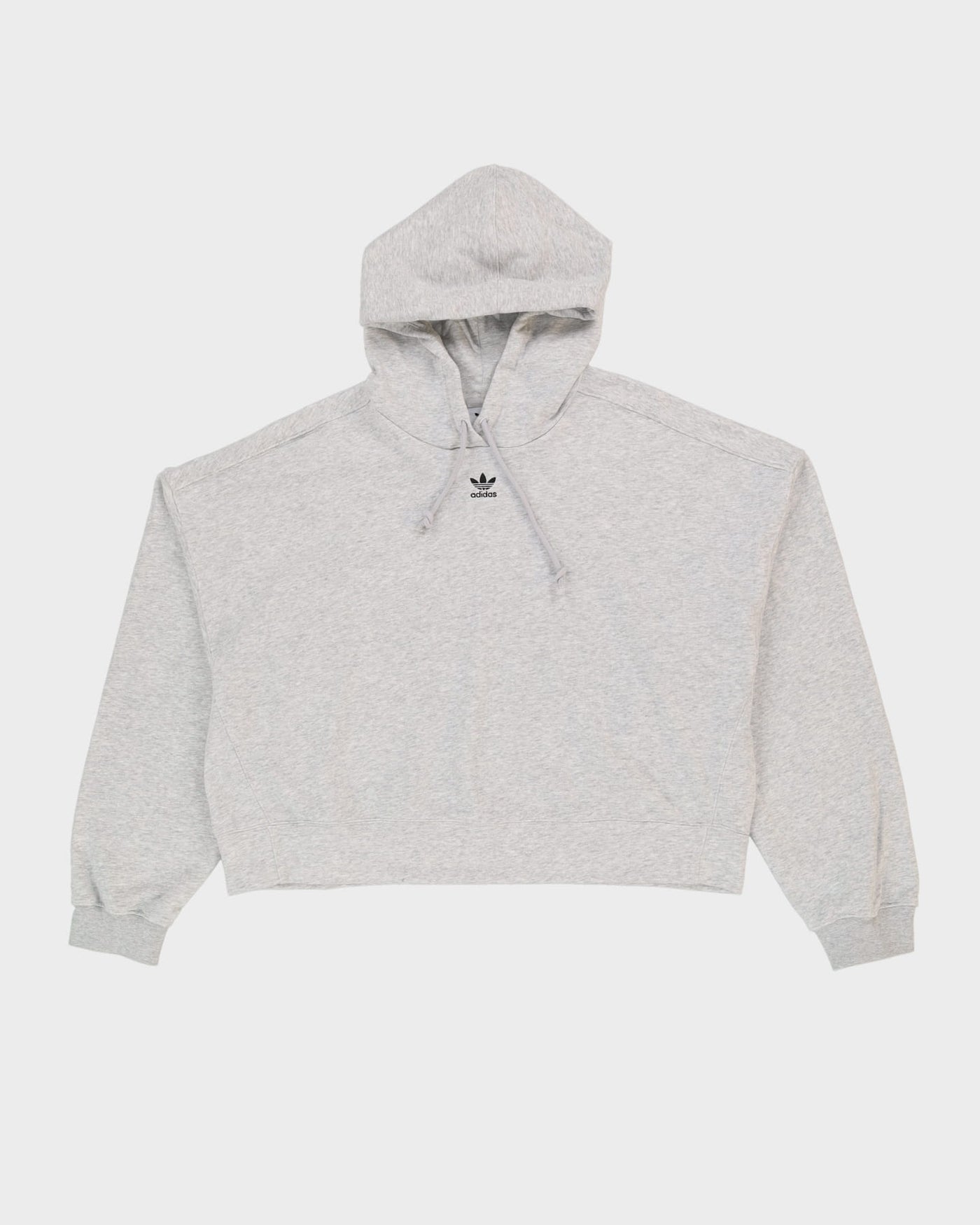 Adidas Cropped Fit Grey Hoodie - XL