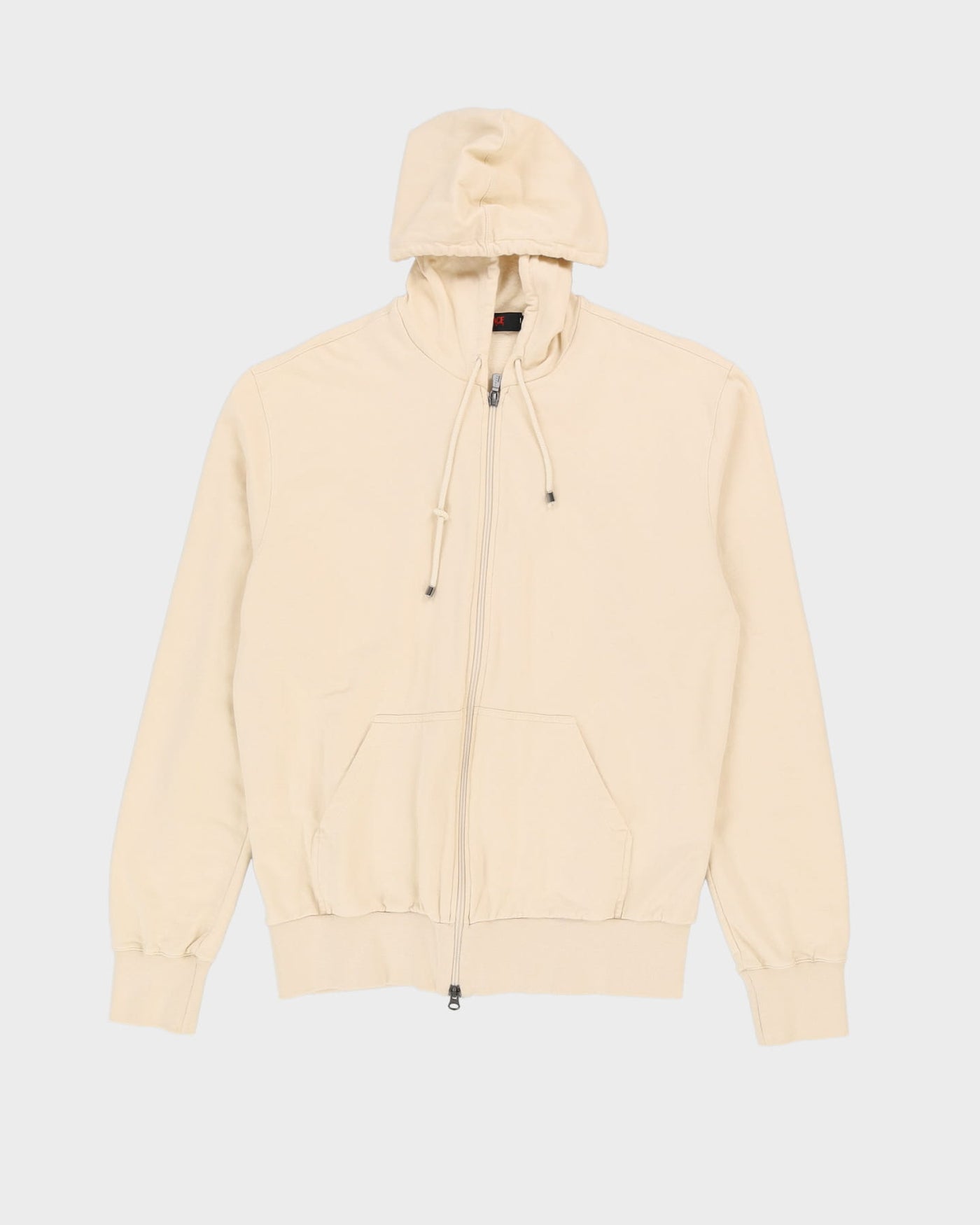 00s Versace Sport Cream Full-Zip Oversized Hoodie - XL