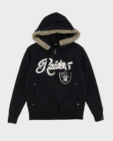 NFL Las Vegas Raiders Black Zip-Up Hoodie With Embroidery - M