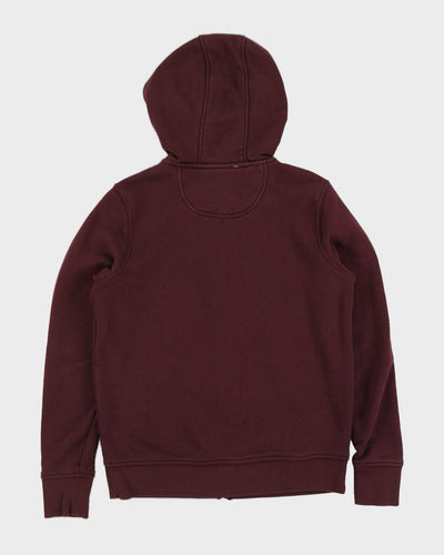 Carhartt Burgundy Zip Up Hoodie - M