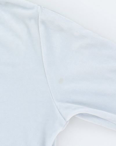 Y2K 00s Nike Velour Baby Blue Zip Up Hoodie - XS