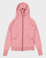 Lululemon Pink Marled Hooded Jacket - M