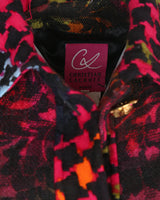 CHRISTIAN LACROIX MULTICOLOURED Damask &amp; HOUNDSTOOTH WOOL JACKET - S
