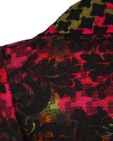 CHRISTIAN LACROIX MULTICOLOURED Damask &amp; HOUNDSTOOTH WOOL JACKET - S