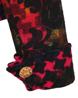 CHRISTIAN LACROIX MULTICOLOURED Damask &amp; HOUNDSTOOTH WOOL JACKET - S