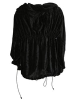 Junya Watanabe Comme des Garçons A/W 2005 Black Velvet Parachute Jacket - M
