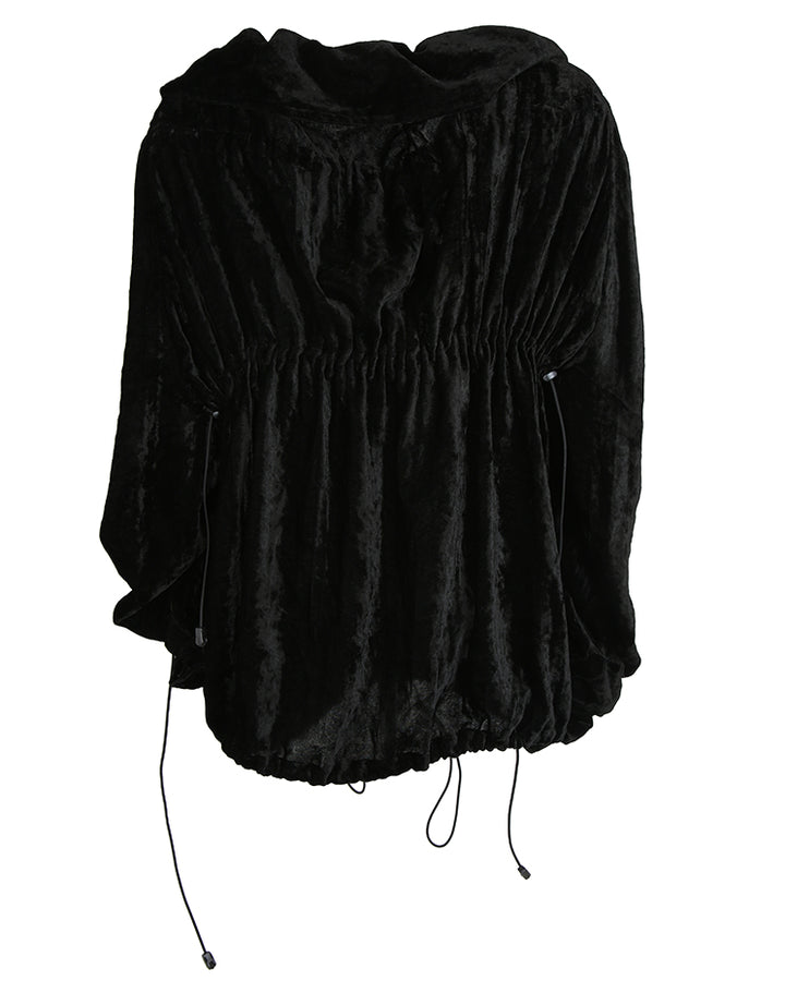 Junya Watanabe Comme des Garçons A/W 2005 Black Velvet Parachute Jacket - M