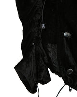 Junya Watanabe Comme des Garçons A/W 2005 Black Velvet Parachute Jacket - M