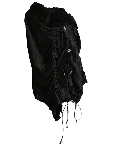 Junya Watanabe Comme des Garçons A/W 2005 Black Velvet Parachute Jacket - M