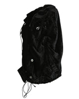 Junya Watanabe Comme des Garçons A/W 2005 Black Velvet Parachute Jacket - M
