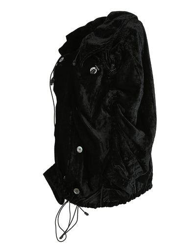 Junya Watanabe Comme des Garçons A/W 2005 Black Velvet Parachute Jacket - M