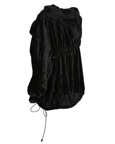 Junya Watanabe Comme des Garçons A/W 2005 Black Velvet Parachute Jacket - M