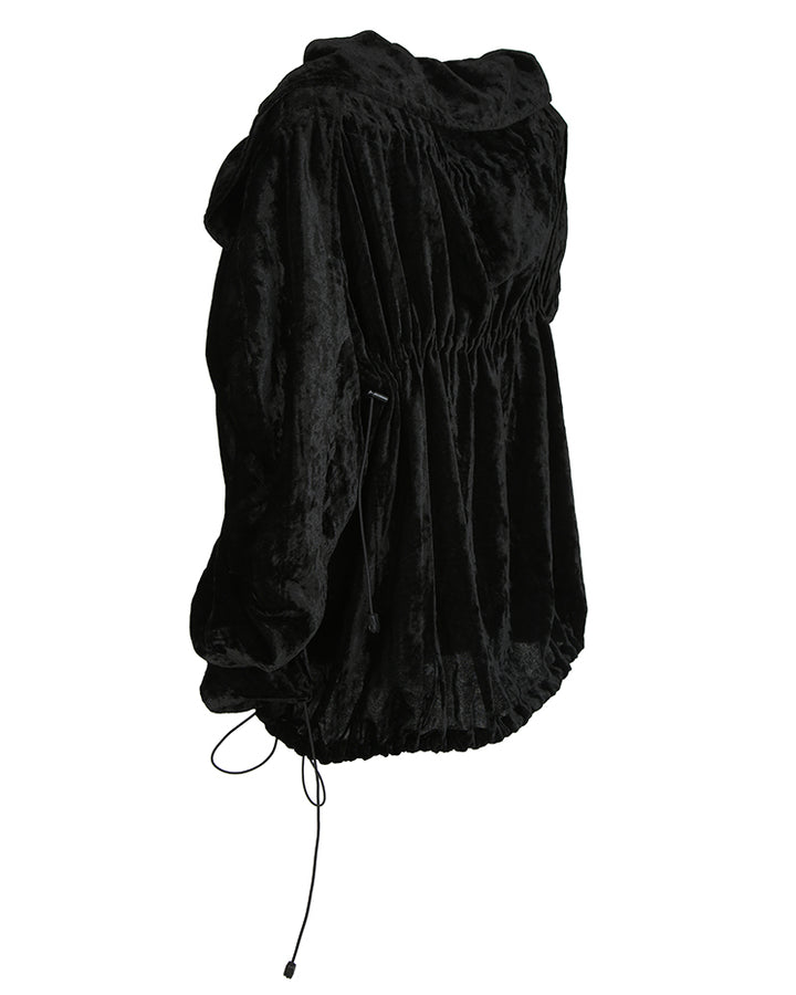 Junya Watanabe Comme des Garçons A/W 2005 Black Velvet Parachute Jacket - M