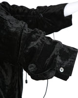 Junya Watanabe Comme des Garçons A/W 2005 Black Velvet Parachute Jacket - M
