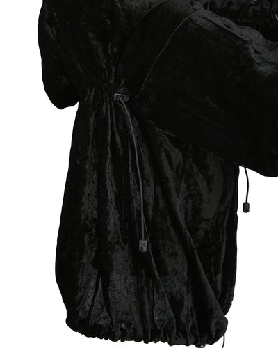 Junya Watanabe Comme des Garçons A/W 2005 Black Velvet Parachute Jacket - M