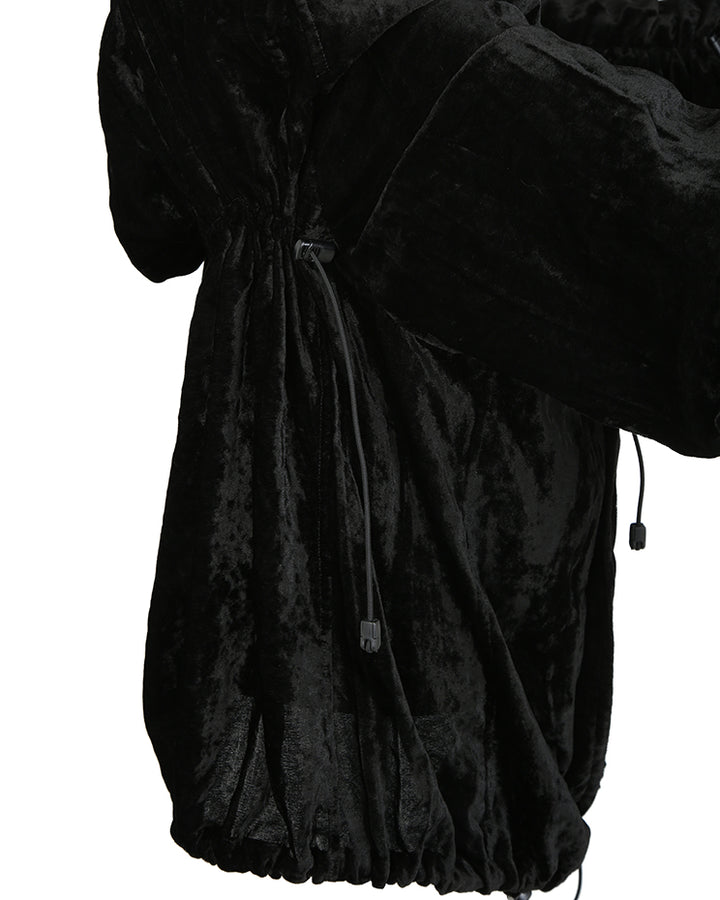 Junya Watanabe Comme des Garçons A/W 2005 Black Velvet Parachute Jacket - M
