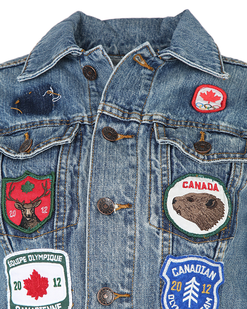 Hudson Bay Patched Jacket for the Canadian Olympics - XS