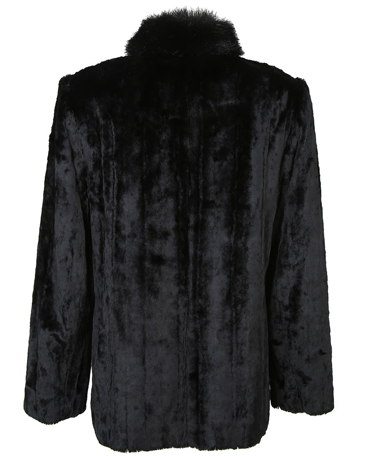 Simon Chang Black Faux Fur Jacket - M