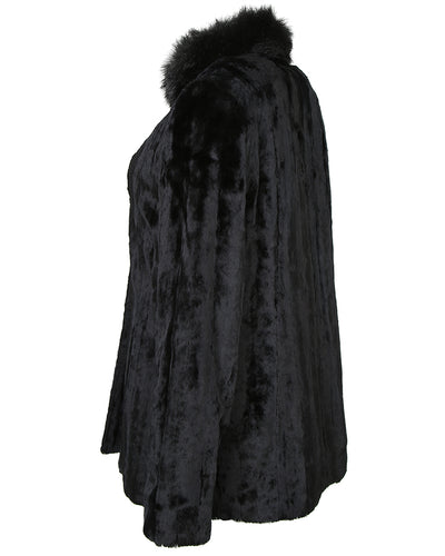 Simon Chang Black Faux Fur Jacket - M