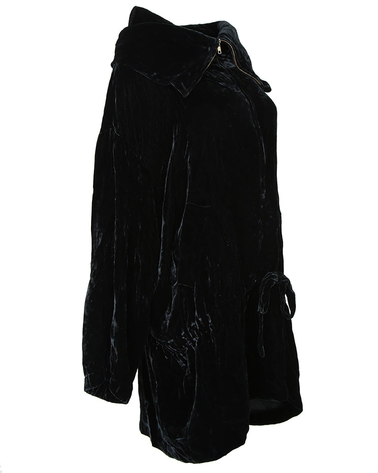 DKNY Black Velvet Jacket - L