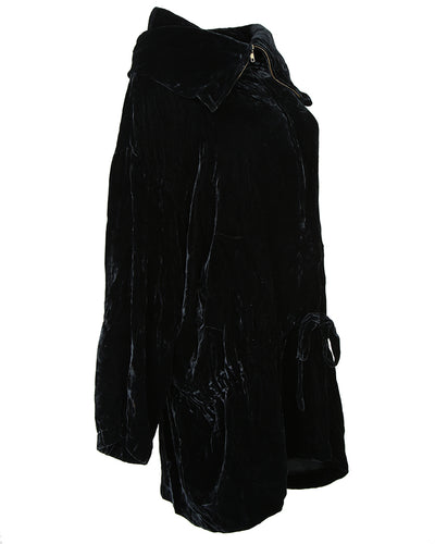 DKNY Black Velvet Jacket - L