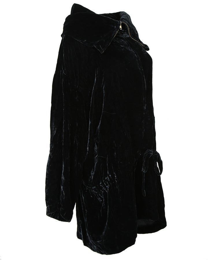 DKNY Black Velvet Jacket - L