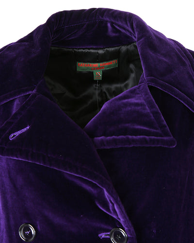 Katharine Hamnett Purple Velvet Jacket - XS