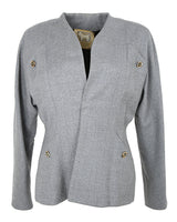 40s 50s Grey Julliard Rothmoor George G Wolff Blazer Jacket - S