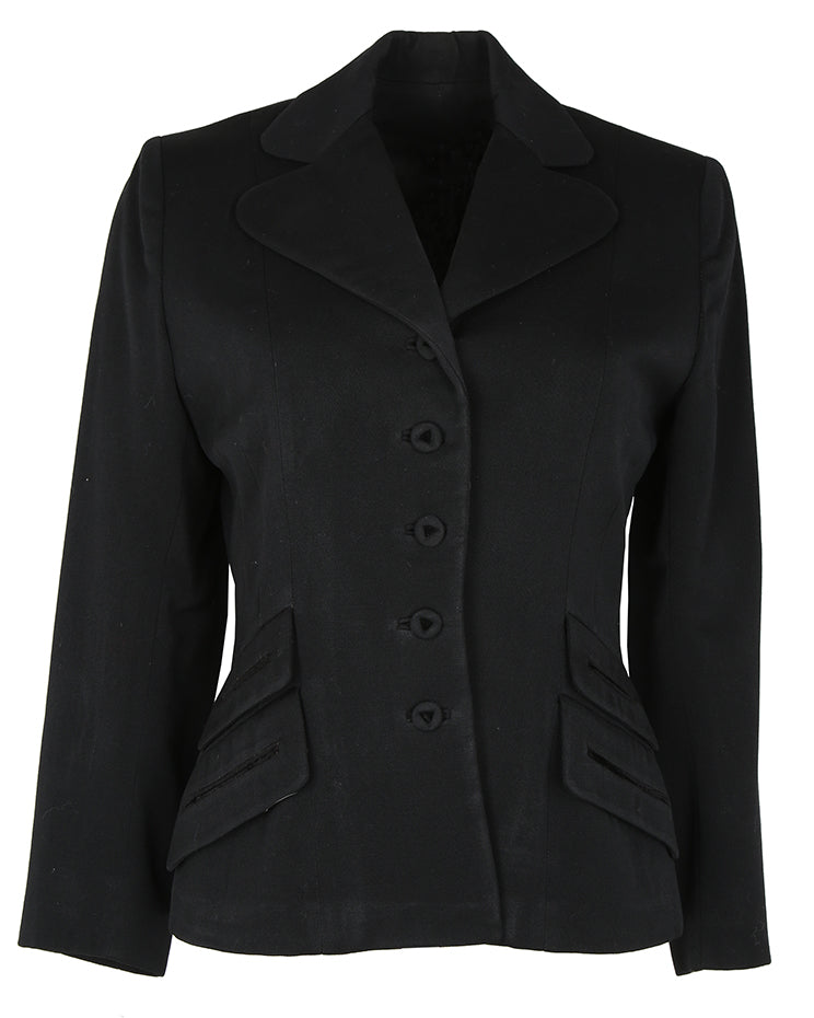 1940s Black Tailored Jacket - S