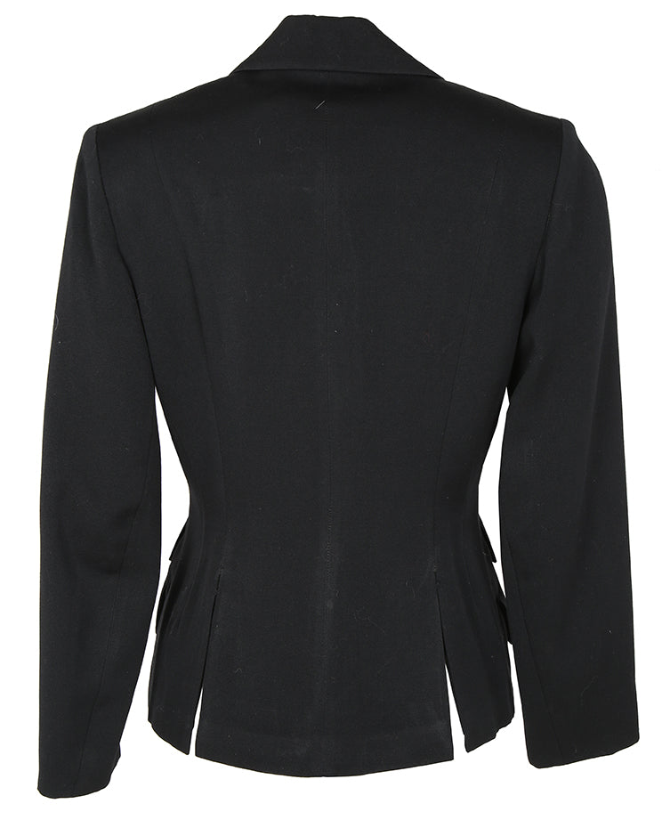 1940s Black Tailored Jacket - S