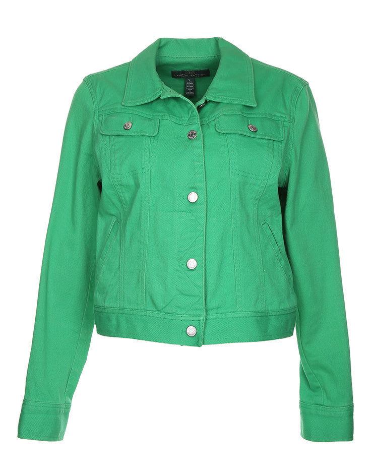 Lauren Ralph Lauren Green Jean Jacket - M / L