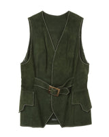 1960's Green Suede Waitsoat - S