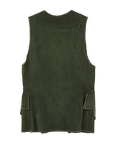 1960's Green Suede Waitsoat - S