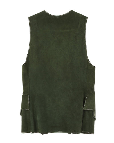 1960's Green Suede Waitsoat - S