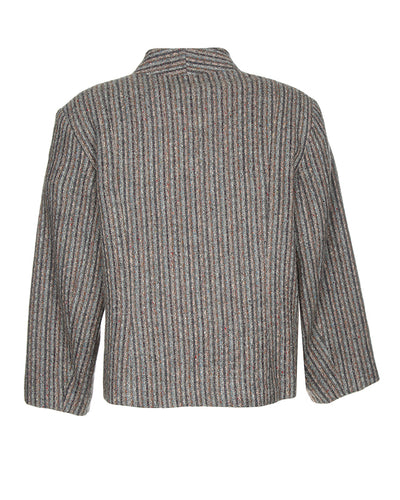 1980's Yves Venet Stripy Wool Blazer Style Jacket - L