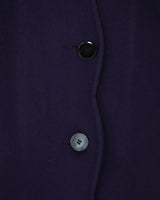 1990's purple and black wool overcoat - M