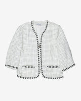 White and black blazer jacket - M