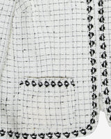White and black blazer jacket - M