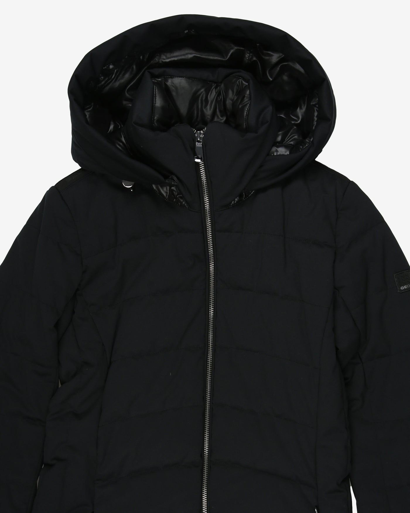 Geox puffa jacket in black - XS